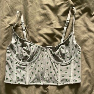 Urban Outfitters Green/blue Bustier Top